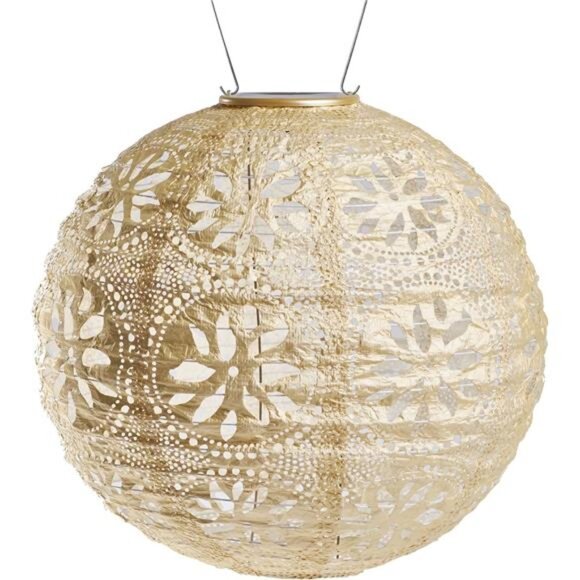 Home Garden 31598 Soji Stella Boho Globe 12-in. Tyvek Solar Lantern - Picture 1 of 8